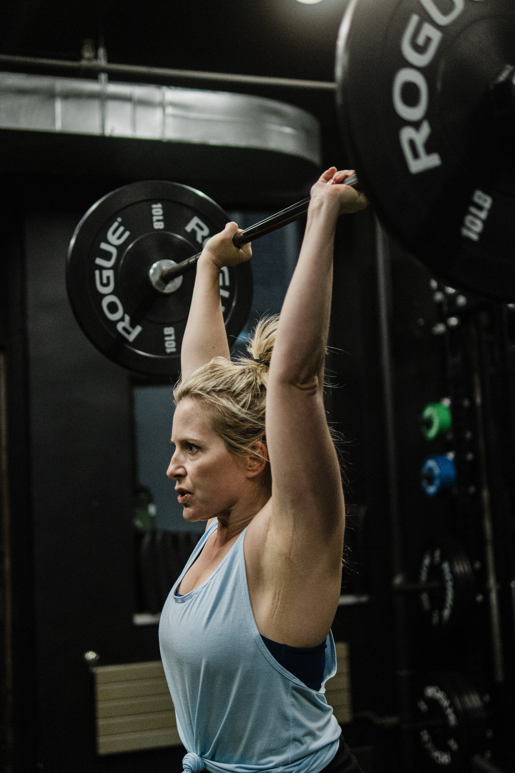 Overhead barbell press